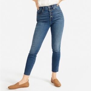 Everlane ‘The Vintage Skinny Jean’ stretch exposed button fly raw hem 27